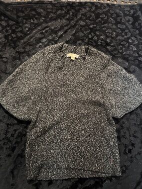 Michael Kors batwing sweater black and white Comfy cozy